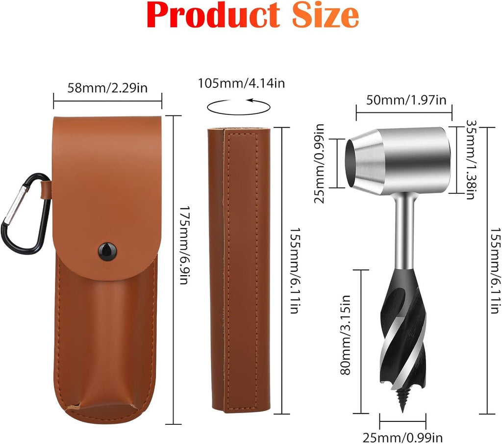 Bushcraft Hand Auger Drill with Wood Peg for Camping a7
