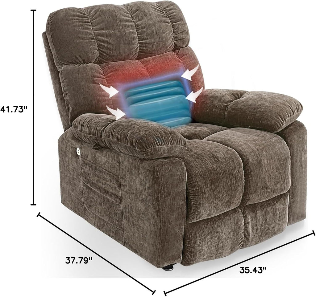 Electric Lift Recliner Chair with Massage Heating USB Ports a7