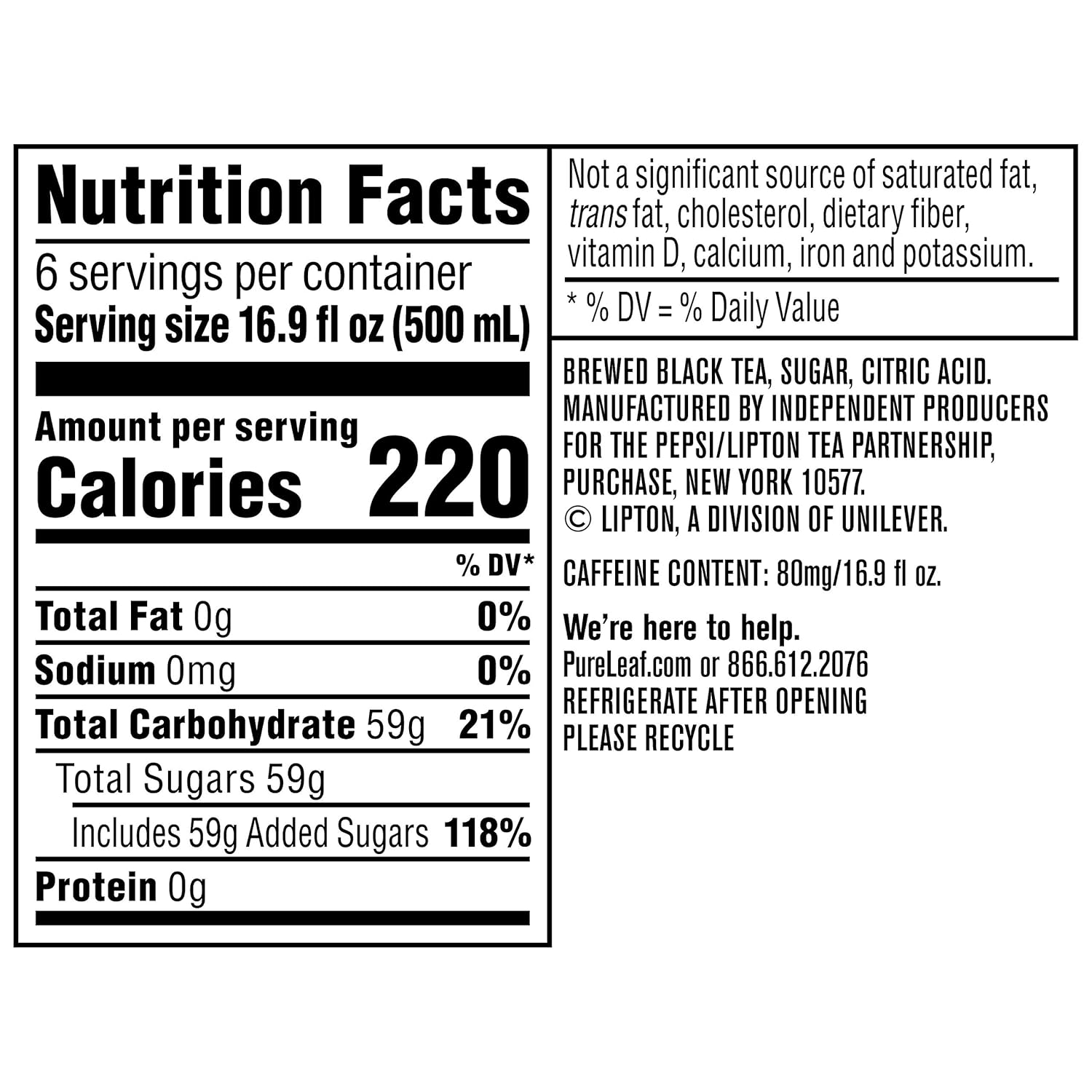 Sweet Iced Tea 16.9oz 6pk k7