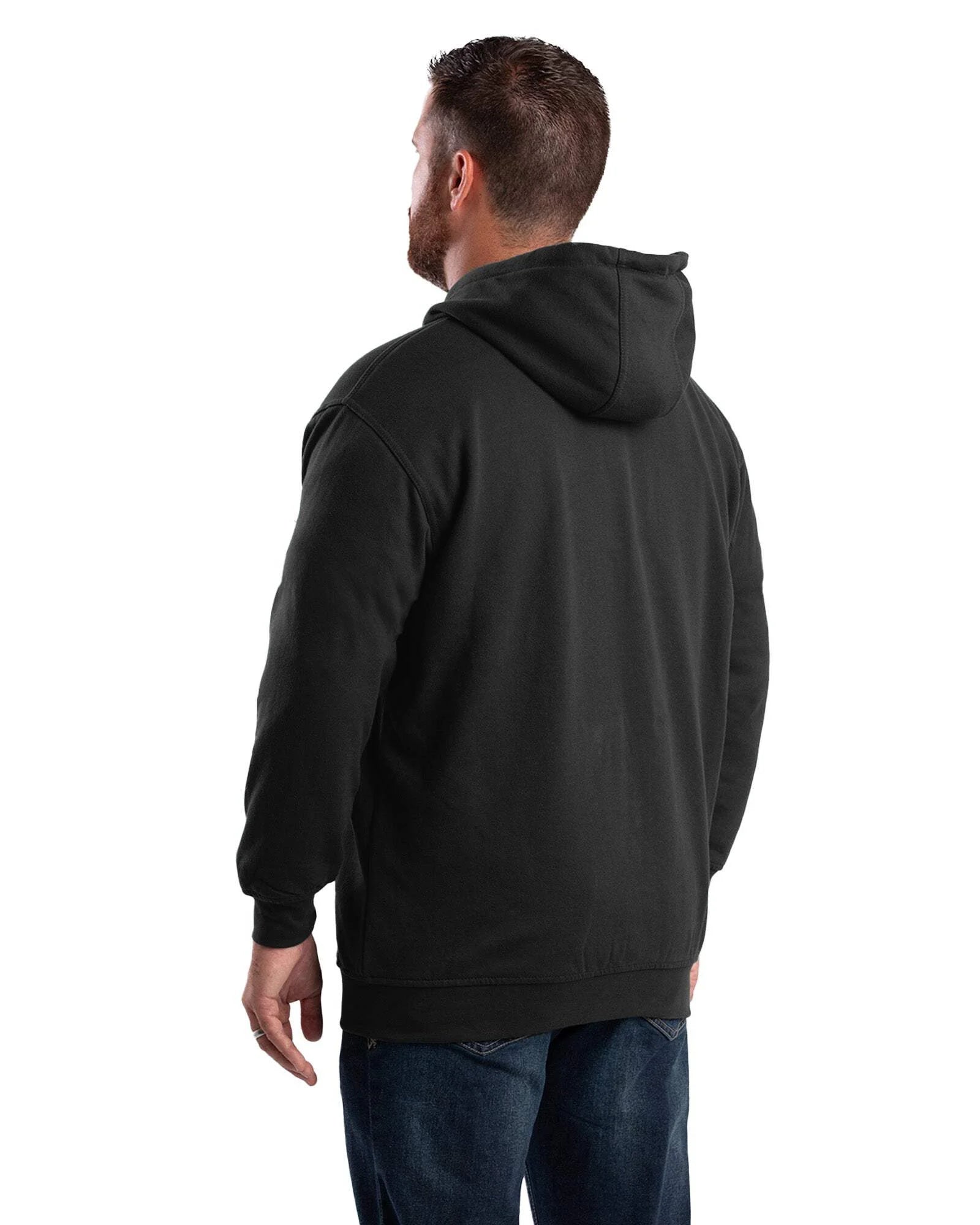 Thermal-lined full-zip hooded sweatshirt k7