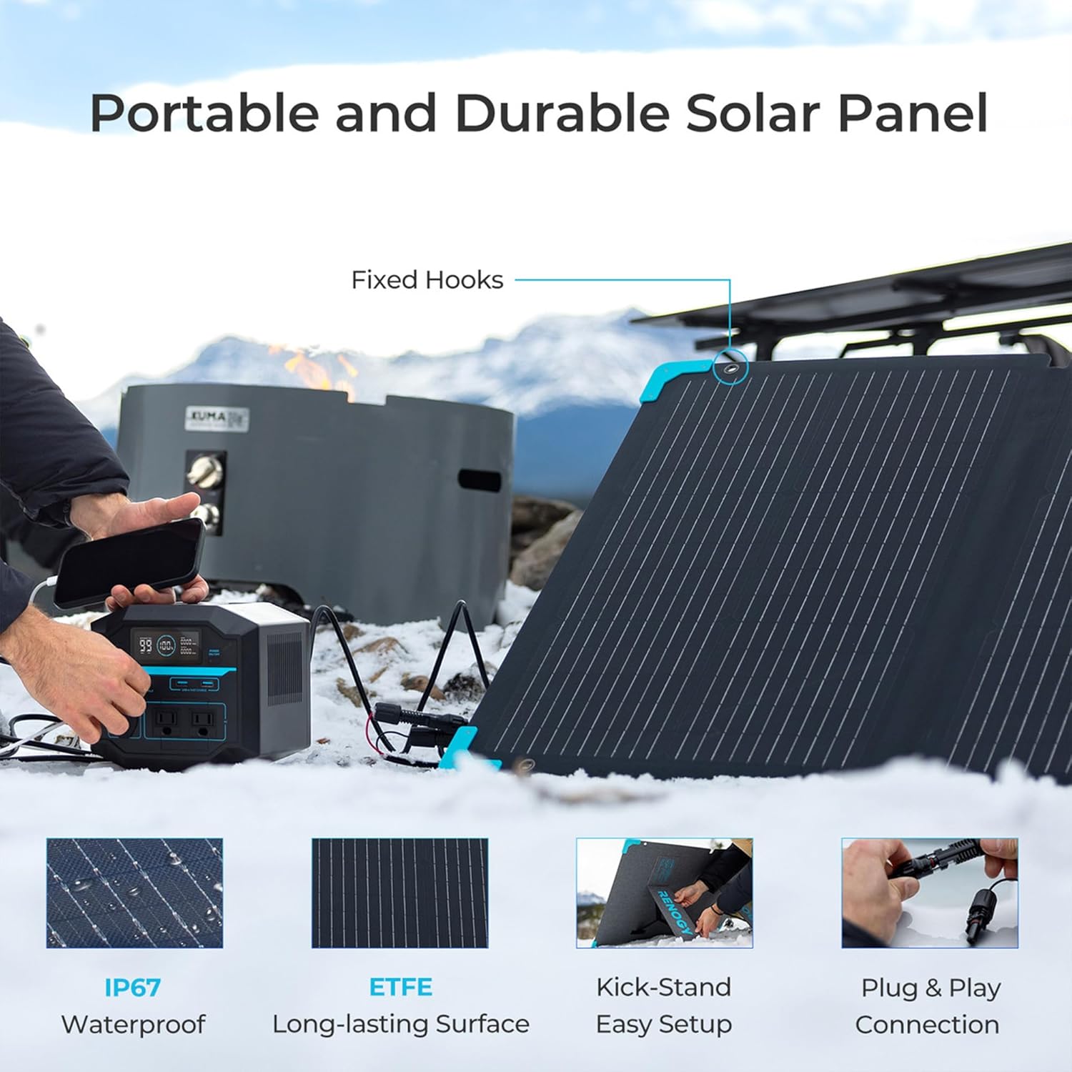 Portable Power Station 222Wh Lithium Battery Solar Generator a7
