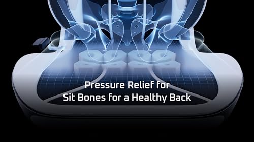Gaming Chair Ergonomic Big Tall with Lumbar Support Black White k7
