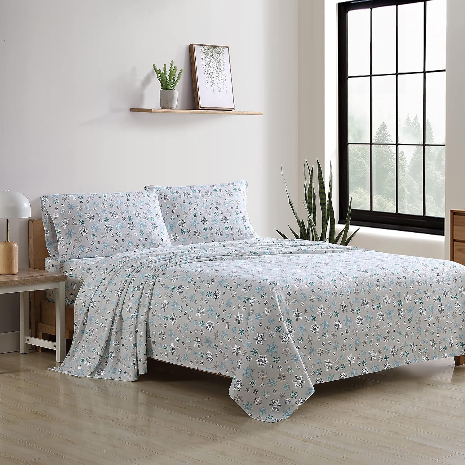 Queen Flannel Cotton Sheets Set Brushed Softness Cozy7k
