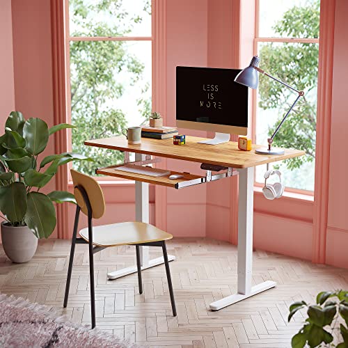 Standing Desk with Keyboard Tray 40x24 Electric Adjustable a7