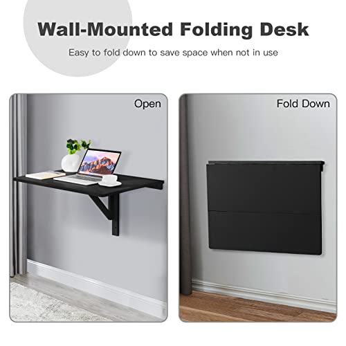 Wall Mounted Folding Desk for Small Spaces Gray k7p