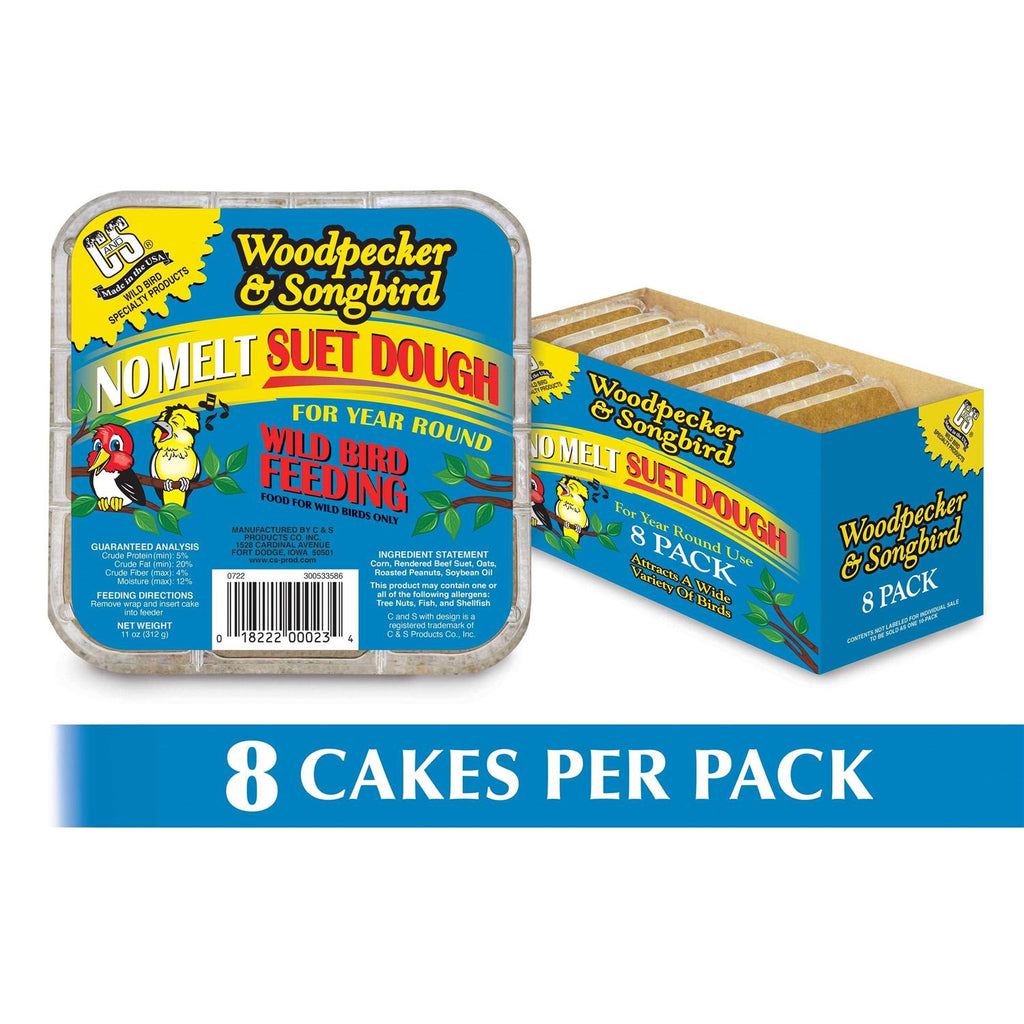 C &amp; S Products No Melt Suet Dough Woodpecker &amp; Songbird Wild Bird Food - Pet Supplies online store