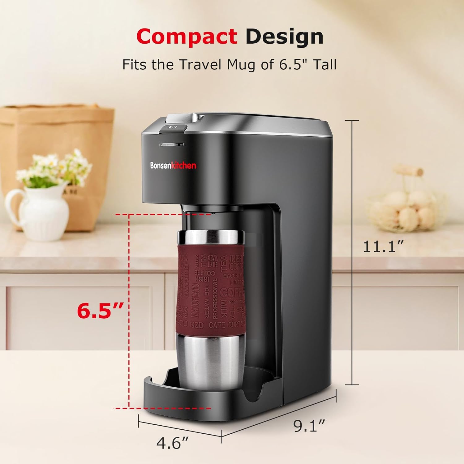 Single Serve Coffee Maker for K Cup Capsule, Fast Brewing, 6 to 12oz Brew Sizes a7