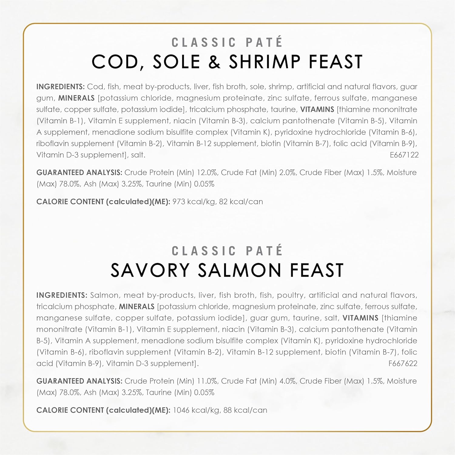 Seafood Pate Wet Cat Food Variety Pack 3 oz Cans a7
