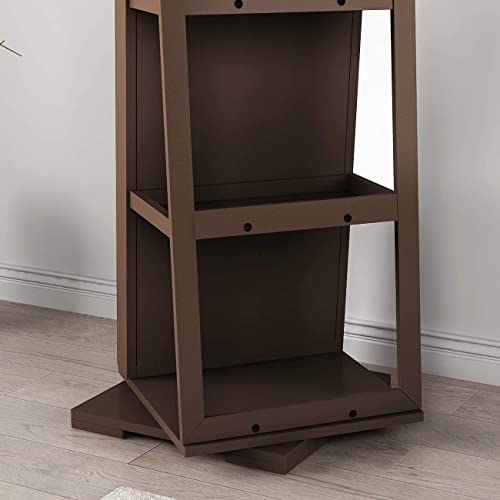Wooden Jewelry Cabinet with Mirror and Lock k7m