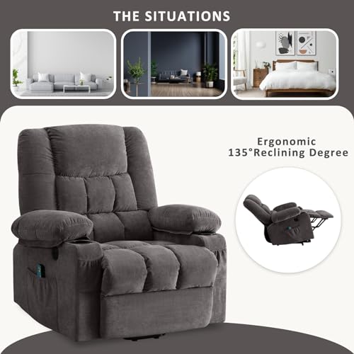 Power Lift Recliner with Heat and Massage for Elderly, USB Port a7