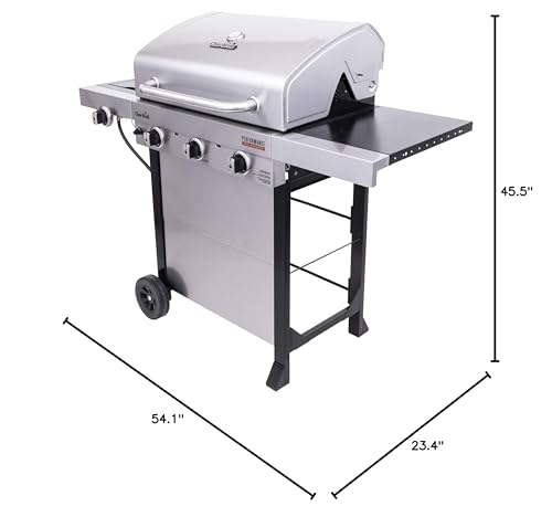 Stainless Steel 3-Burner Propane Gas Grill with Side Burner a7