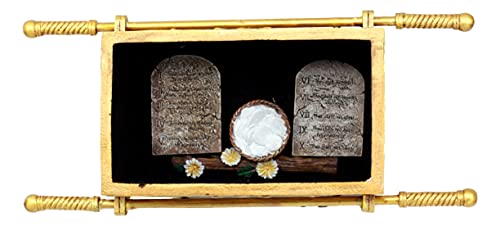 Matte Gold Holy Ark of the Covenant Religious Decorative Figurine Box k7