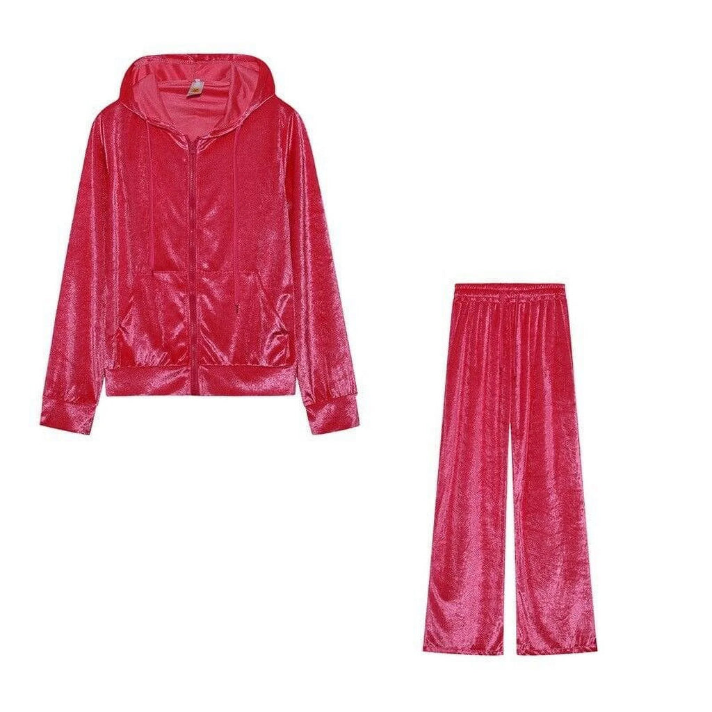 Women's Velour Tracksuit Jogging Set k7m