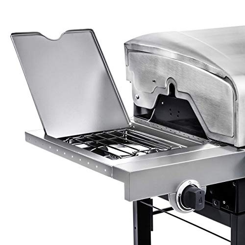 Stainless Steel 4-Burner Propane Gas Grill with Side Burner a7k