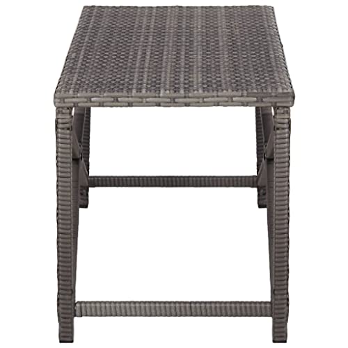 Patio Bench Shower Bench Ottoman Decorative 47.2in Poly Rattan Brown k7
