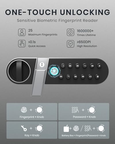 Biometric Fingerprint Home Safe Box with Fireproof Waterproof Bag a7k