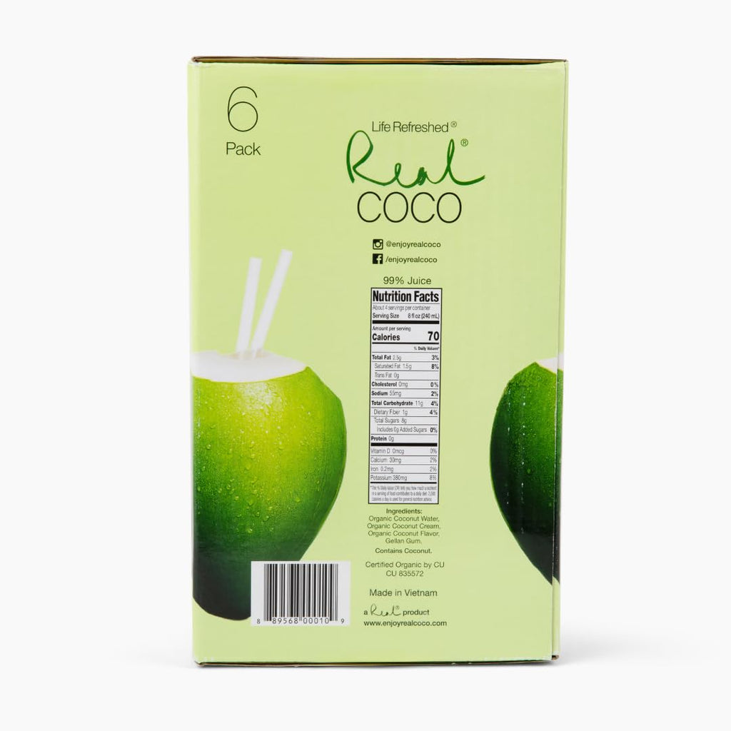 Organic Pressed Coconut Water 6-Pack 1L a7