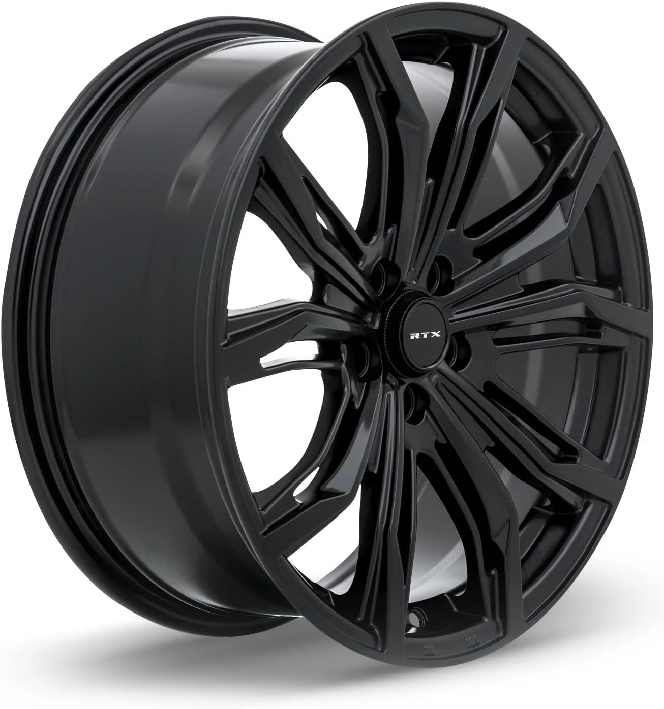 RTX Black Widow Custom Wheel 19x8.5 40 Offset 5x112 66.6mm Satin Black Rim a7