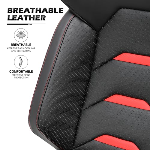 Racing Seat with Adjustable Lock Slide Red a7