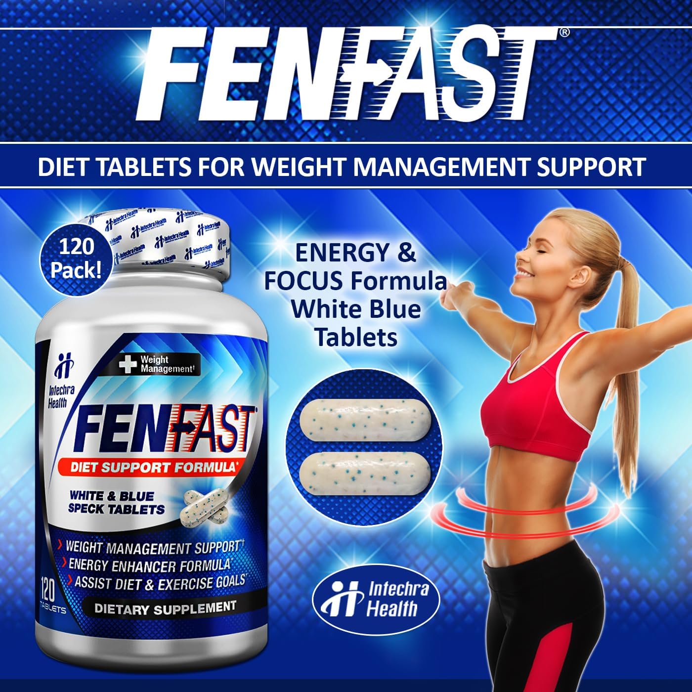 Diet Pills for Weight Management Energy Boost 120 Tablets k7