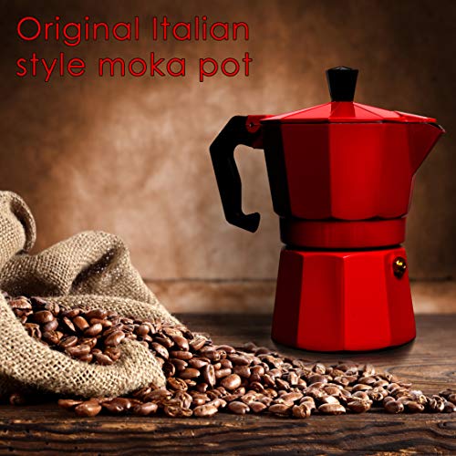 Aluminum Moka Stove Coffee Maker with Mug, 3 Espresso Cup 5 oz k7