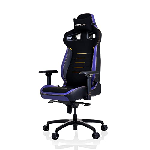 VERTAGEAR PL4800 Ergonomic Big & Tall Gaming Chair Featuring ContourMax Lumbar & VertaAir Seat Systems - RGB LED Kits Upgradeable - Black/White