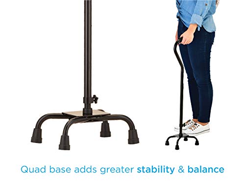 Quad Cane Large Base Offset Silver a7