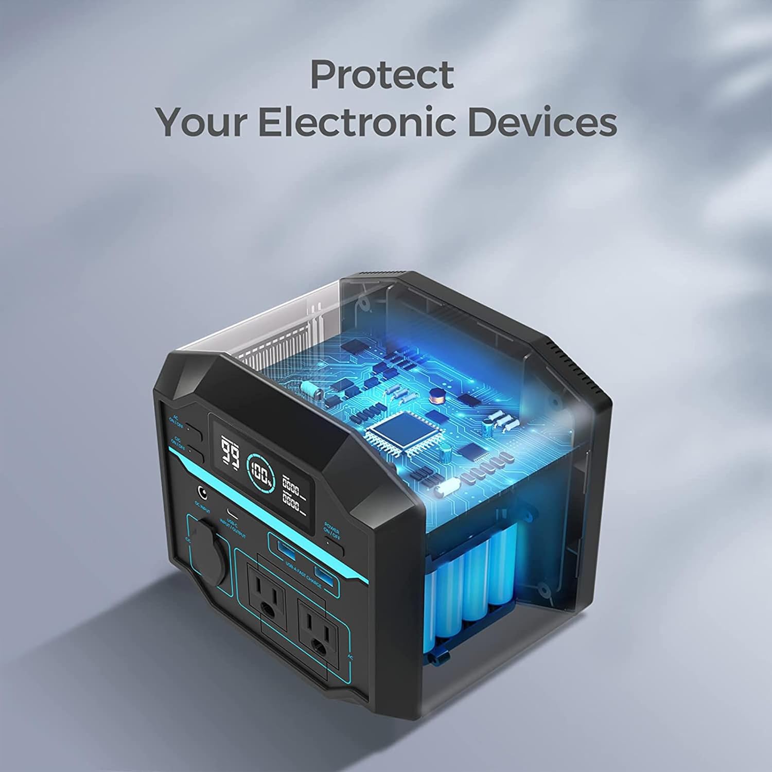 Portable Power Station 222Wh Lithium Battery Solar Generator a7