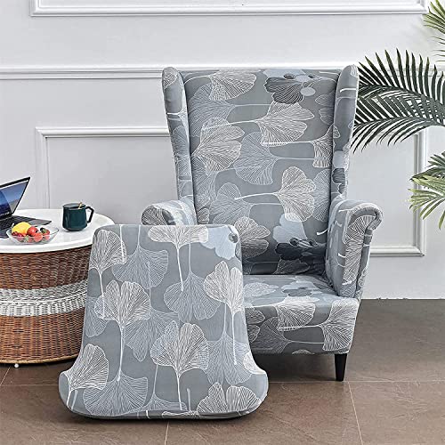 Armchair Slipcovers for Recliner Sofa Wing Chair 2 Pieces Stretch Spandex q7