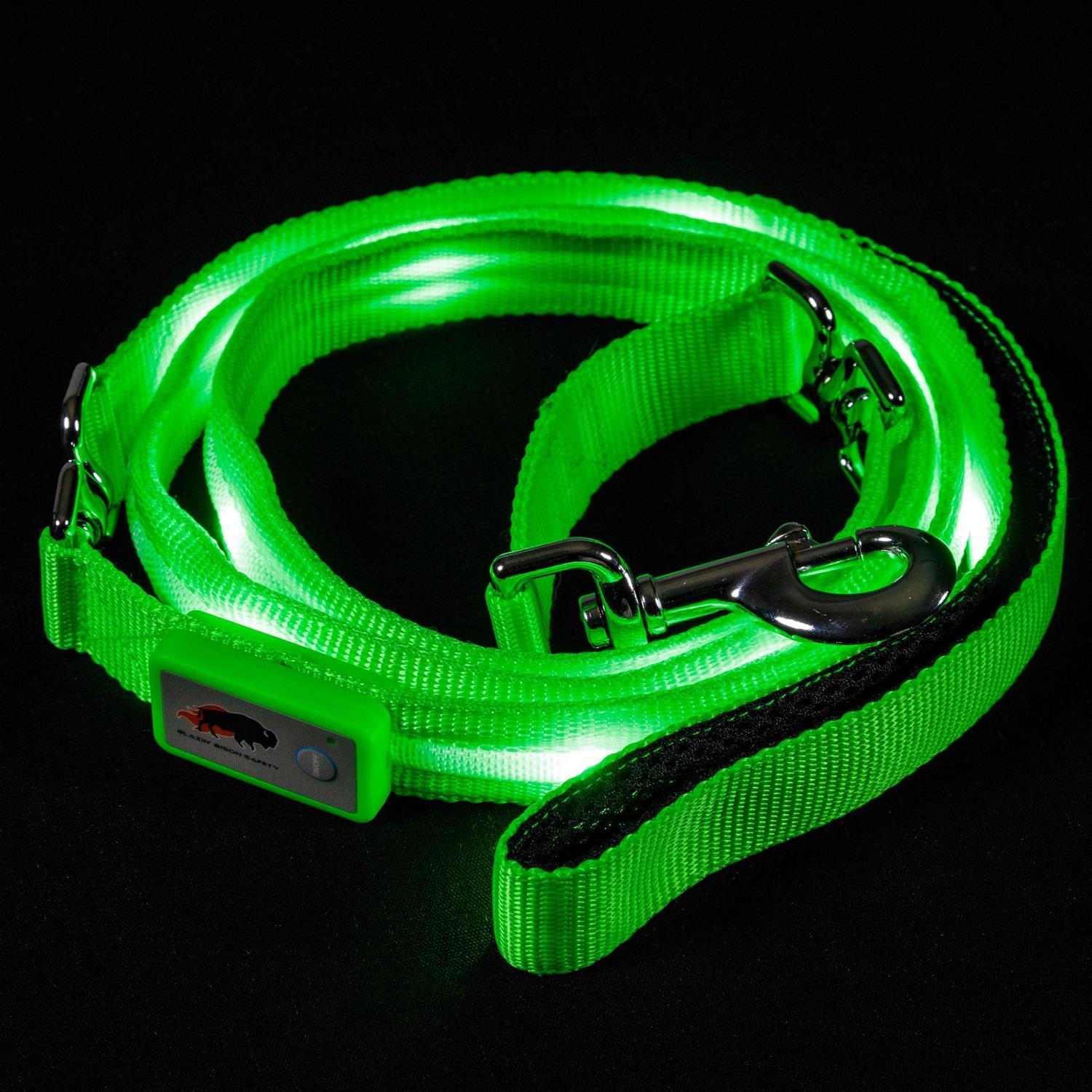 Blazin Safety LED Dog Leash USB Rechargeable Flashing Light - Pet Supplies online store