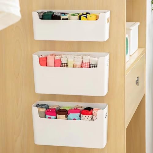 Cabinet Door Organizer Storage 2 Pack, No Drilling Plastic Container a7