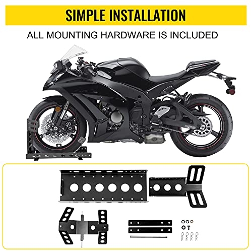 Motorcycle Front Tire Chock 3000 lbs for 14-22 Inch Wheels Steel Stand a7