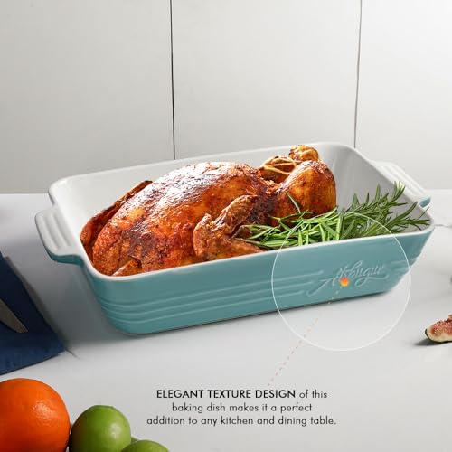 Ceramic Baking Dish 9x13 with Handles White a7