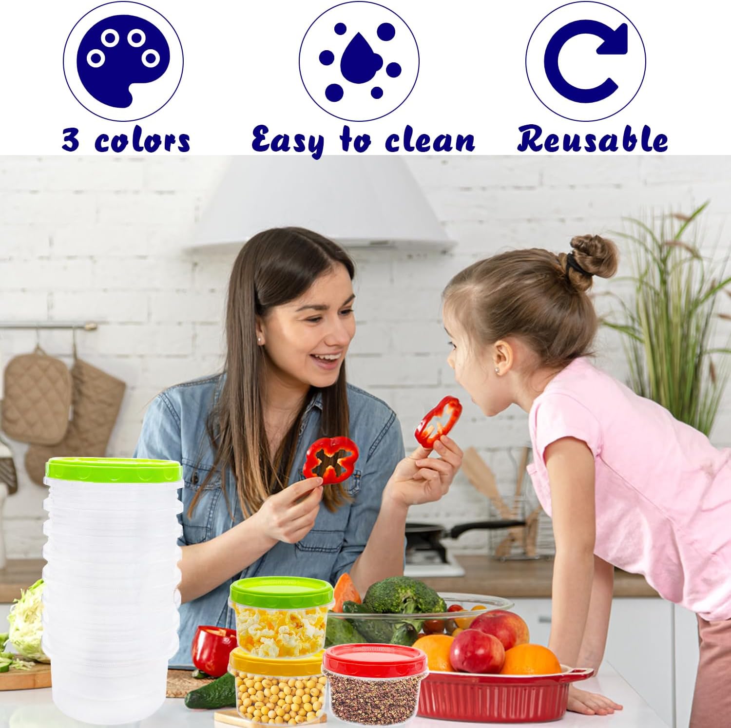 Reusable Small Plastic Containers with Screw Lids a7
