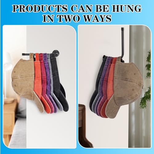 Hat Racks for Baseball Caps Wall Mount Organizer Black a7