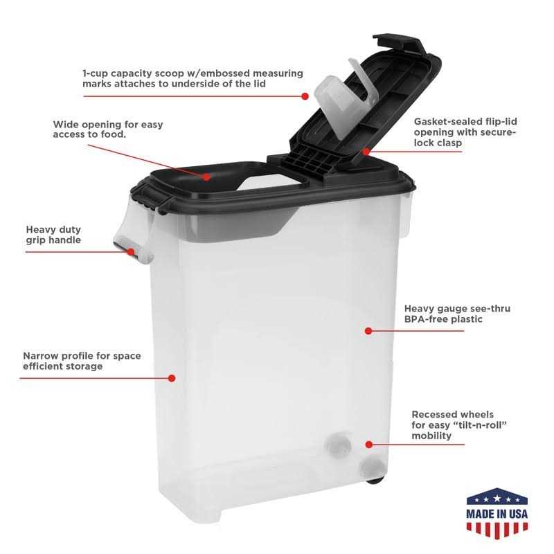 Airtight Pet Food Storage Container 50 QT Capacity q7k