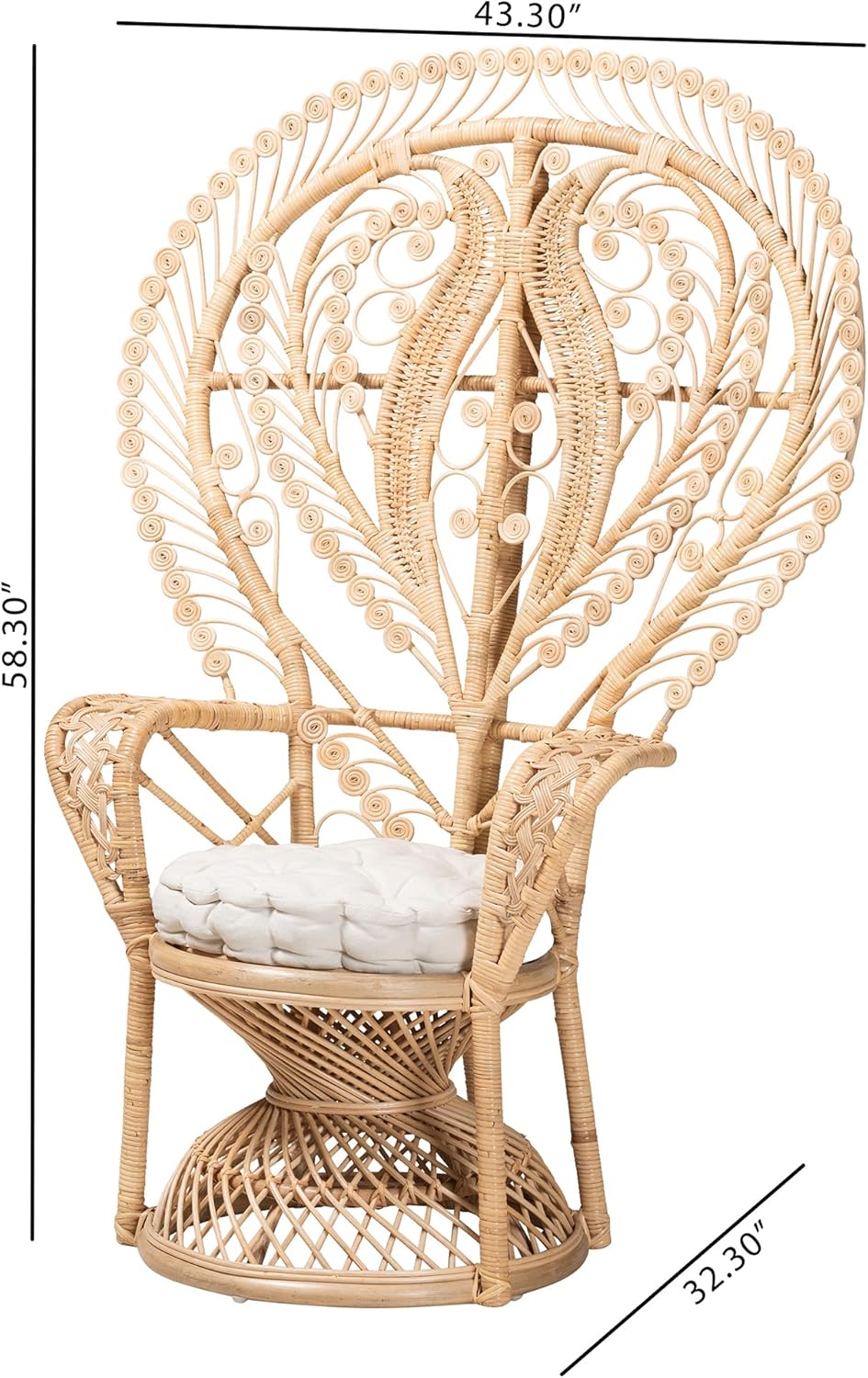 Rattan Peacock Chair Oversized a7