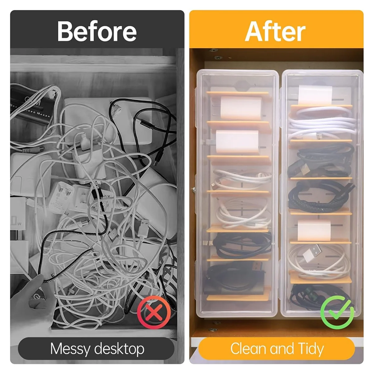 Cable Organizer Box with Lid a7