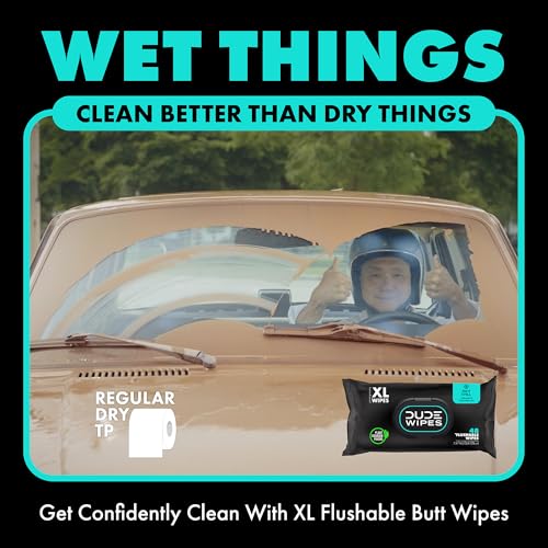Flushable Mint Chill Adult Wet Wipes, 48 Count, Septic Safe k7m