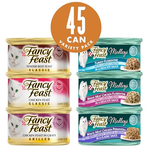 Wet Cat Food Variety Pack Poultry & Beef 45 Cans k7
