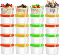 20 Pack 8 oz Reusable Small Plastic Containers,Twist Top Food Storage Containers with Screw Lids,Small Plastic Freezer Storage Container for Kitchen House