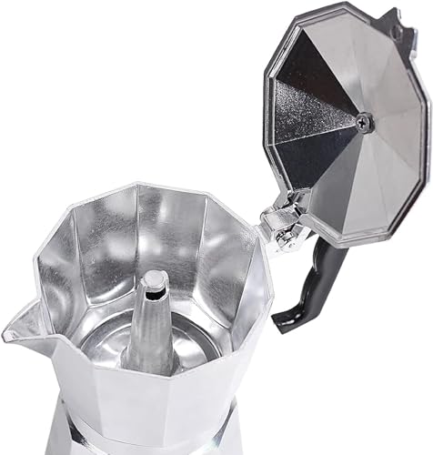 Moka Pot Stovetop Espresso Maker 3 Cup Silver a7