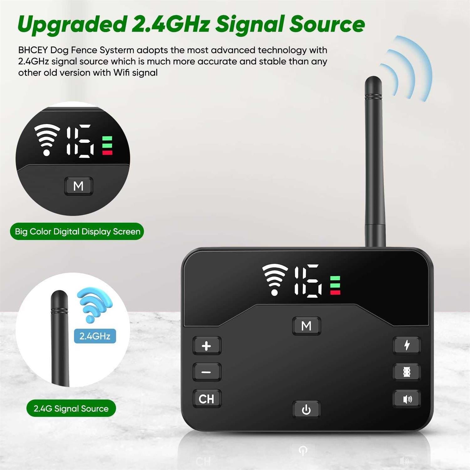 Wireless Dog Fence for 2 Dogs Training Collar Remote Containment System a7