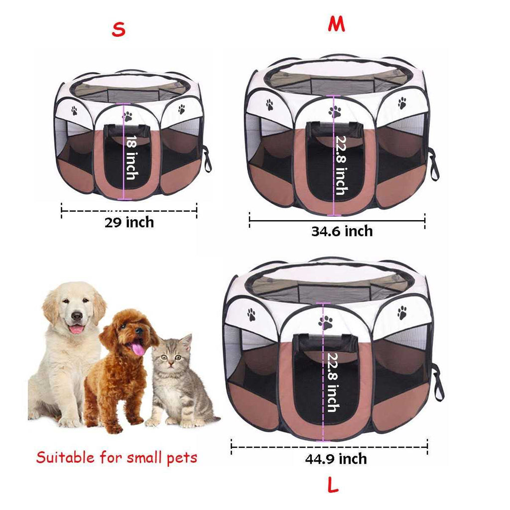Portable Pet Playpen Foldable Exercise Pen Indoor Puppy Cat Bunny k7m