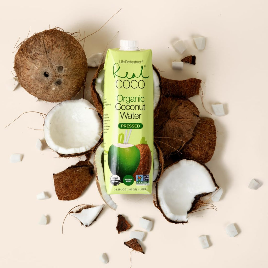 Organic Pressed Coconut Water 6-Pack 1L a7