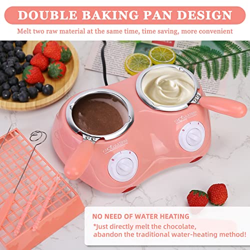 Chocolate Fondue Electric Melting Pot with Double Pot a7