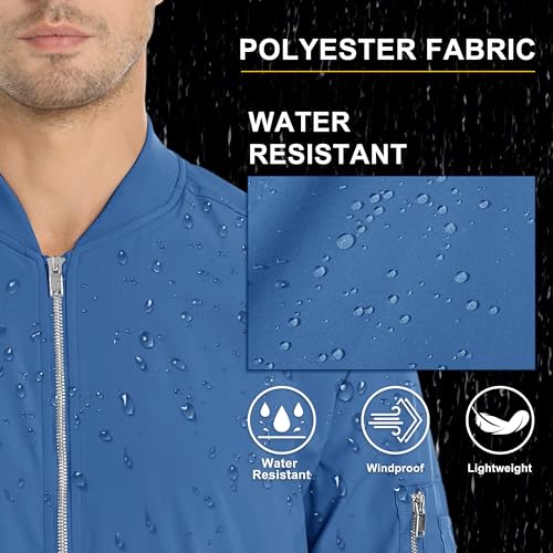 Men's Lightweight Bomber Windbreaker Zip Up Coats a7