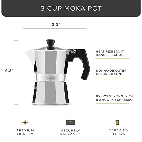 Moka Pot 3 Cup Stovetop Espresso Maker Aluminum Coffee Percolator a7