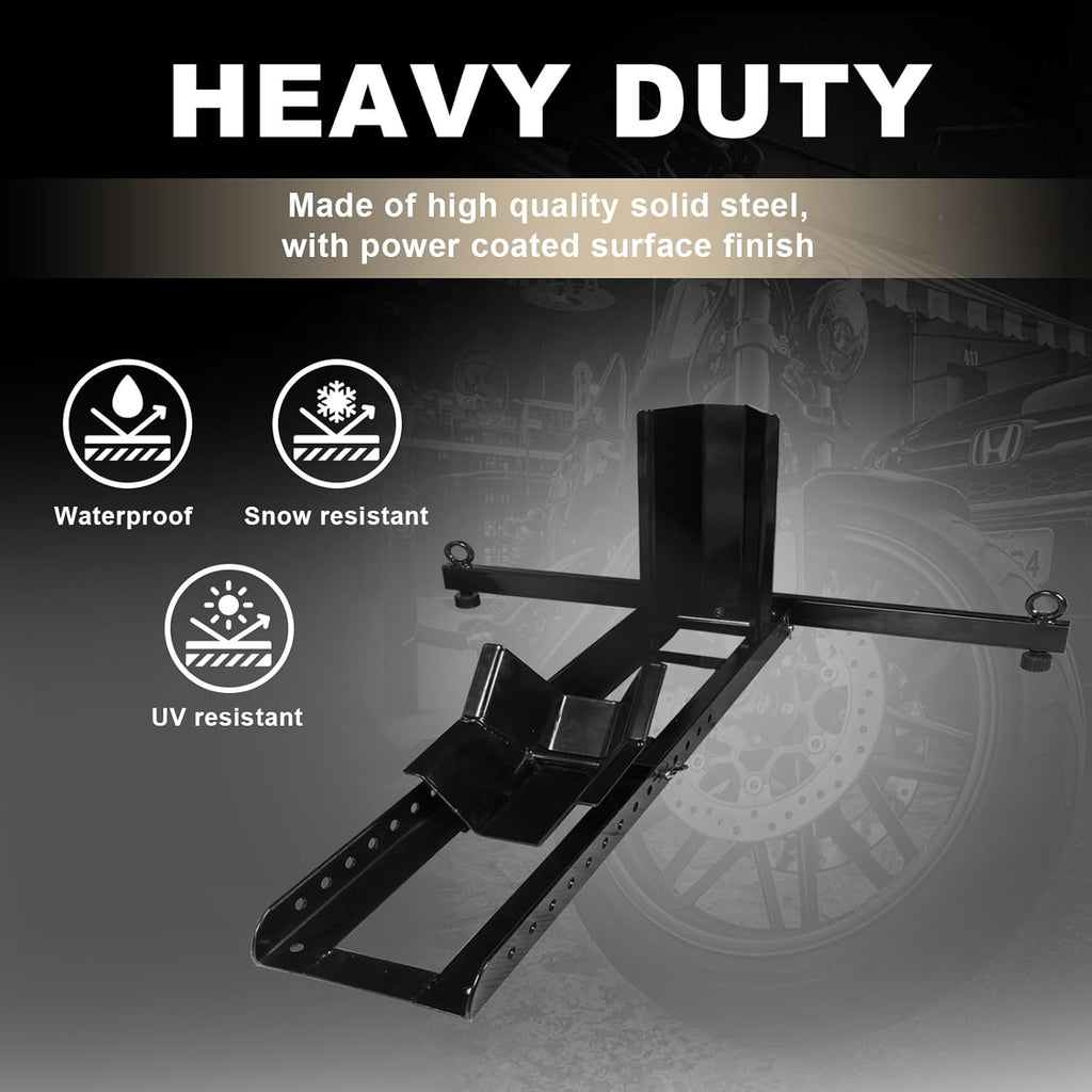 Motorcycle Trailer Wheel Chock Adjustable Heavy-Duty Steel 16-25 inch a7