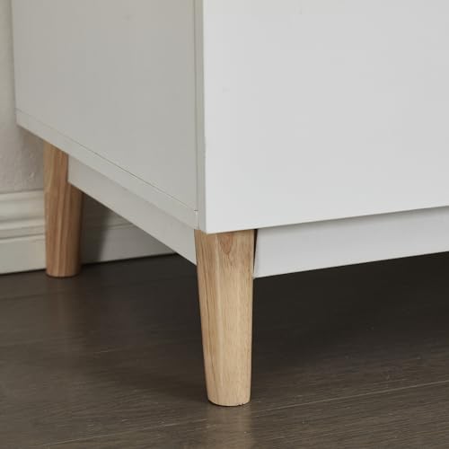 Wood Wardrobe Cabinet with 2 Drawers and Hanging Rod a7